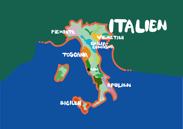 Vinkarta Italien